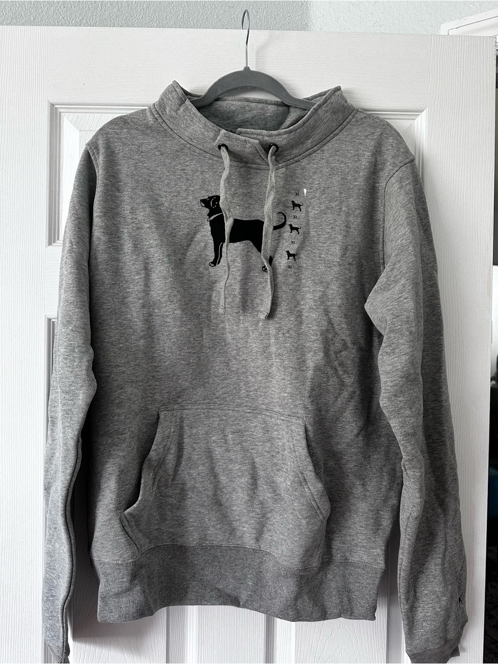 The Black Dog Gray Pullover Hoodie with Black Dog Graphic